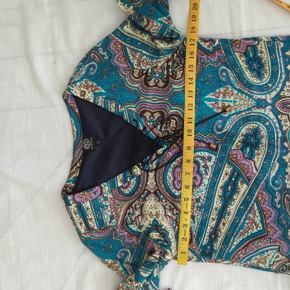 Bobesu Dress, shift dress with tie laces at neck, boho, size small - Picture 7 of 11